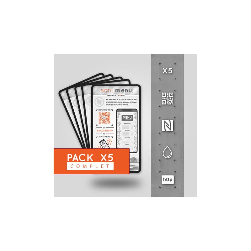 Pack 5 Stickers Vinyle QR/NFC