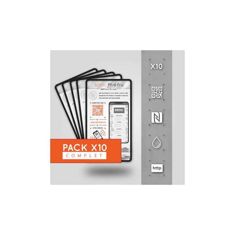 Pack 10 Stickers Vinyle QR/NFC