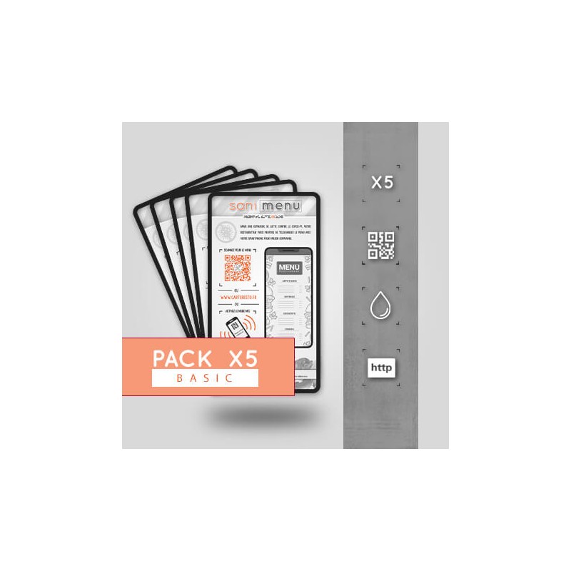 Pack 5 Stickers Vinyle QR Code