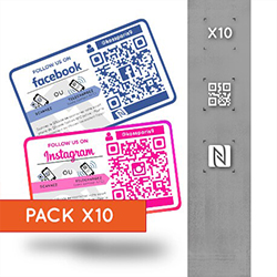 Pack 10 Stickers Réseaux...